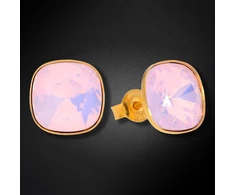 Diamond Sky Jewelry Sidabriniai auskarai „Glare (Rose Vanduo Opal)“ su Swarovski® kristalais