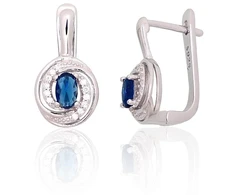 Diamond Sky Jewelry Sidabriniai auskarai su cirkoniais „Golden Hour II“