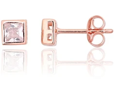 Diamond Sky Jewelry Sidabriniai auskarai-vinukai su cirkoniais „Cube of Light II“