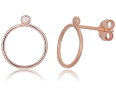 Diamond Sky Jewelry Sidabriniai auskarai-vinukai su cirkoniais „Stardust Circle“