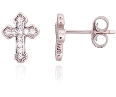Diamond Sky Jewelry Sidabriniai auskarai-vinukai su cirkoniais „Cathedral“