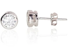 Diamond Sky Jewelry Sidabriniai auskarai-vinukai su cirkoniais „Klasika II“