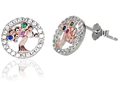 Diamond Sky Jewelry Sidabriniai auskarai-vinukai su cirkoniais „Gaia“
