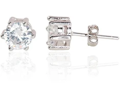 Diamond Sky Jewelry Sidabriniai auskarai-vinukai su cirkoniais „Solitaras“