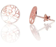 Diamond Sky Jewelry Sidabriniai auskarai-vinukai „Gyvybės Medis II“