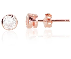 Diamond Sky Jewelry Sidabriniai auskarai-vinukai su cirkoniais „Klasika V“