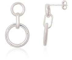 Diamond Sky Jewelry Sidabriniai auskarai-vinukai „Moonlight Chain II“