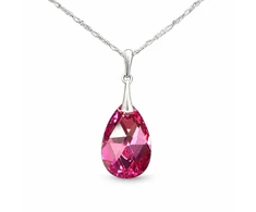 Diamond Sky Jewelry Sidabrinis kaklo papuošalas moterims DiamondSky „Baroque (Rose Comet Argent Light)“ su Swarovski kristalais