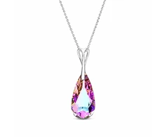 Diamond Sky Jewelry Sidabrinis kaklo papuošalas moterims DiamondSky „Rainbow Waterfall (Vitrail Light)“ su Swarovski kristalais