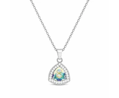 Diamond Sky Jewelry Sidabrinis kaklo papuošalas moterims DiamondSky „Elemental Magic (Aurora Borealis)“ su Swarovski kristalais