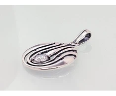 Diamond Sky Jewelry Sidabrinis pakabukas su cirkoniais „Sidabrinis Current“