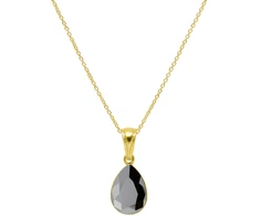 Diamond Sky Jewelry Sidabrinis pakabukas „Crystal Drop (Jet Hematite)“ su Preciosa® kristalais