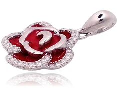 Diamond Sky Jewelry Sidabrinis pakabukas su cirkoniais ir emaliu „Tango“