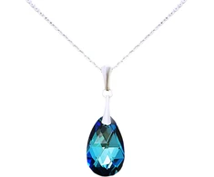 Diamond Sky Jewelry Sidabrinis pakabukas „Baroque (Bermuda Mėlyna)“ su Swarovski® kristalais