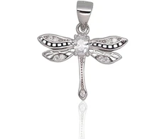 Diamond Sky Jewelry Sidabrinis pakabukas su cirkoniais „Dragonfly“