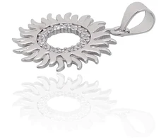 Diamond Sky Jewelry Sidabrinis pakabukas su cirkoniais „Sun V“
