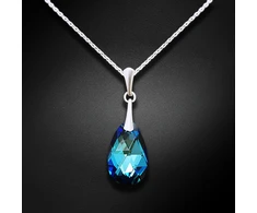 Diamond Sky Jewelry Sidabrinis pakabukas „Baroque (Bermuda Mėlyna)“ su Swarovski® kristalais