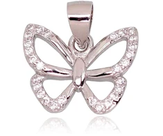 Diamond Sky Jewelry Sidabrinis pakabukas su cirkoniais „Butterfly V“