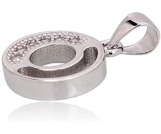 Diamond Sky Jewelry Sidabrinis pakabukas su cirkoniais „O“