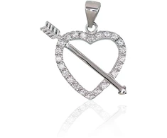 Diamond Sky Jewelry Sidabrinis pakabukas su cirkoniais „Amor“