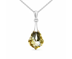 Diamond Sky Jewelry Sidabrinis pakabukas „Baroque IV (Golden Shadow)“ su Swarovski® kristalais