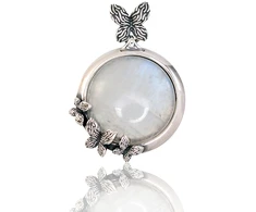 Diamond Sky Jewelry Sidabrinis pakabukas su mėnulio akmeniu „Nocturne“