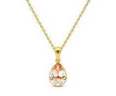 Diamond Sky Jewelry Sidabrinis pakabukas „Crystal Drop (Honey)“ su Preciosa® kristalais