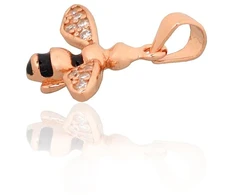 Diamond Sky Jewelry Sidabrinis pakabukas su cirkoniais ir emaliu „Pchelka II“