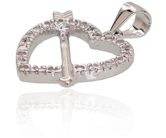 Diamond Sky Jewelry Sidabrinis pakabukas su cirkoniais „Amor“