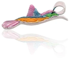Diamond Sky Jewelry Sidabrinis pakabukas su emaliu „Kolibris“