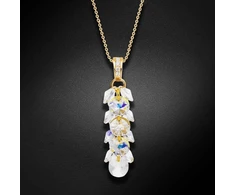 Diamond Sky Jewelry Sidabrinis pakabukas „Flamenco (Aurora Borealis)“ su Swarovski® kristalais