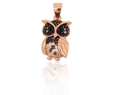 Diamond Sky Jewelry Sidabrinis pakabukas su cirkoniais „Owlet“