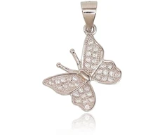 Diamond Sky Jewelry Sidabrinis pakabukas su cirkoniais „Butterfly IV“