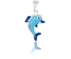 Diamond Sky Jewelry Sidabrinis pakabukas su emaliu „Dolphin“