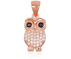 Diamond Sky Jewelry Sidabrinis pakabukas su cirkoniais „Owl V“