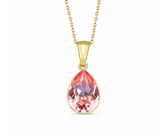 Diamond Sky Jewelry Sidabrinis pakabukas „Crystal Drop (Light Rose)“ su Preciosa® kristalais
