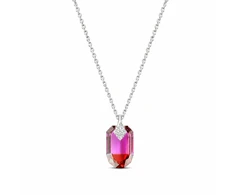 Diamond Sky Jewelry Sidabrinis pakabukas „Symbiosis II (Fuchsia Raudona Magma)“ su Swarovski® kristalais