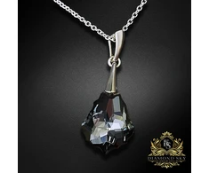 Diamond Sky Jewelry Sidabrinis pakabukas „Baroque IV (Sidabrinis Night)“ su Swarovski® kristalais