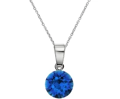 Diamond Sky Jewelry Sidabrinis pakabukas „Classic (Capri Mėlyna)“ su Swarovski® kristalais