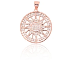 Diamond Sky Jewelry Sidabrinis pakabukas su cirkoniais „Sun“