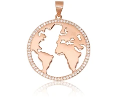Diamond Sky Jewelry Sidabrinis pakabukas su cirkoniais „Planet“
