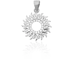 Diamond Sky Jewelry Sidabrinis pakabukas su cirkoniais „Sun V“