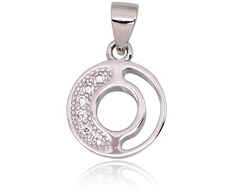 Diamond Sky Jewelry Sidabrinis pakabukas su cirkoniais „O“