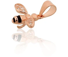 Diamond Sky Jewelry Sidabrinis pakabukas su cirkoniais ir emaliu „Pchelka III“