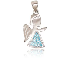 Diamond Sky Jewelry Sidabrinis pakabukas su cirkoniais „Angel X“
