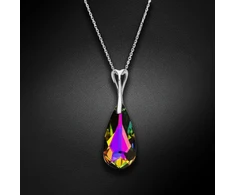 Diamond Sky Jewelry Sidabrinis pakabukas „Rainbow Waterfall (Vitrail Medium)“ su Swarovski® kristalais