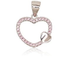 Diamond Sky Jewelry Sidabrinis pakabukas su cirkoniais „Beloved Heart III“