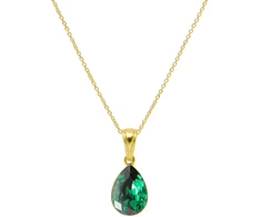 Diamond Sky Jewelry Sidabrinis pakabukas „Crystal Drop (Emerald)“ su Preciosa® kristalais