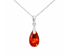 Diamond Sky Jewelry Sidabrinis pakabukas „Baroque (Light Siam AB)“ su Swarovski® kristalais