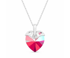 Diamond Sky Jewelry Sidabrinis pakabukas „Cupid (Light Siam Shimmer)“ su Swarovski® kristalais
